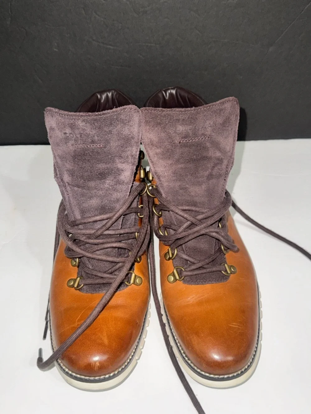 Cole Haan I Zero Grand I Men's I Brown Leather Lace-Up Boots